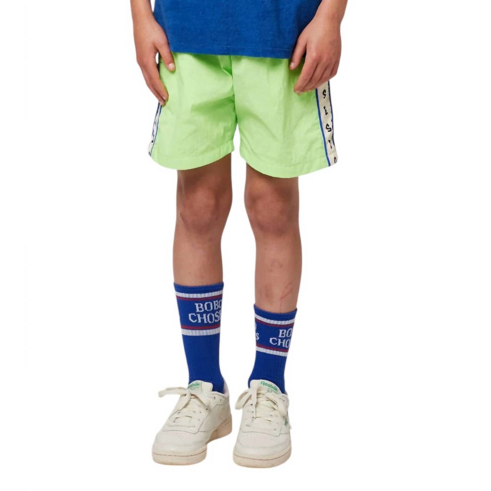 New Bobo Choses Tracksuit Bermuda Shorts In Neon Green